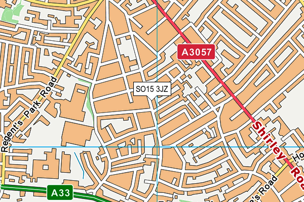 SO15 3JZ map - OS VectorMap District (Ordnance Survey)