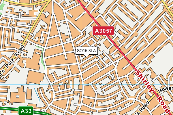 SO15 3LA map - OS VectorMap District (Ordnance Survey)