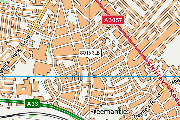 SO15 3LB map - OS VectorMap District (Ordnance Survey)