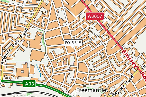 SO15 3LE map - OS VectorMap District (Ordnance Survey)