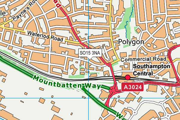 SO15 3NA map - OS VectorMap District (Ordnance Survey)