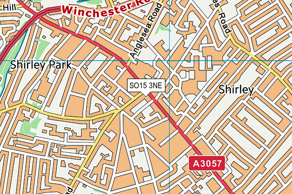 SO15 3NE map - OS VectorMap District (Ordnance Survey)