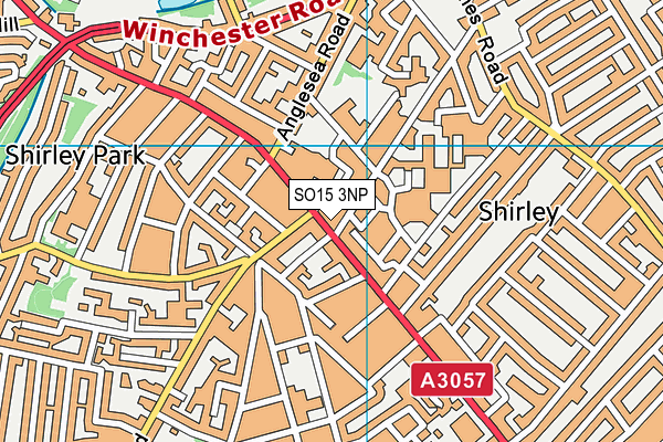 SO15 3NP map - OS VectorMap District (Ordnance Survey)