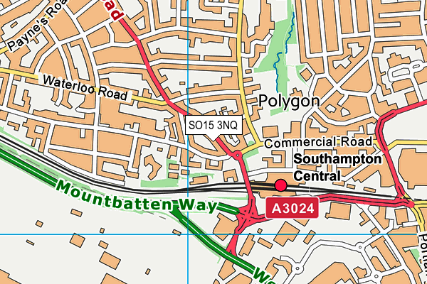 SO15 3NQ map - OS VectorMap District (Ordnance Survey)