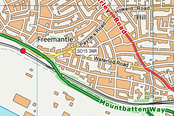 SO15 3NR map - OS VectorMap District (Ordnance Survey)