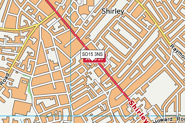 SO15 3NS map - OS VectorMap District (Ordnance Survey)