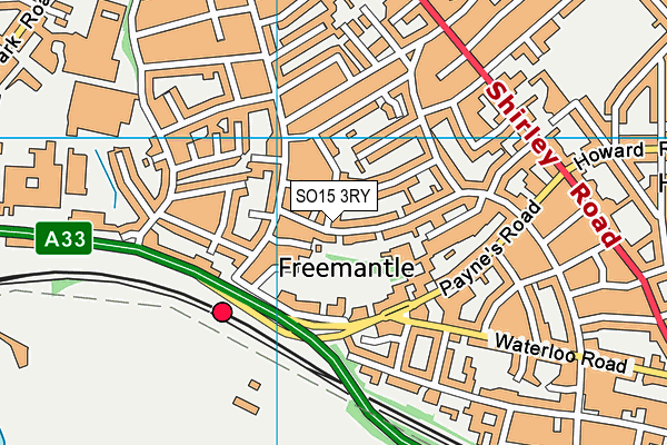 SO15 3RY map - OS VectorMap District (Ordnance Survey)