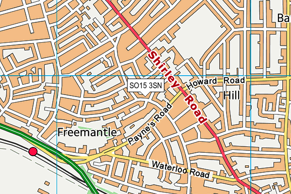 SO15 3SN map - OS VectorMap District (Ordnance Survey)