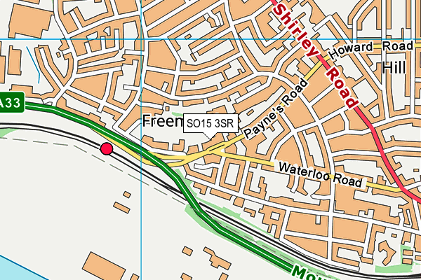 SO15 3SR map - OS VectorMap District (Ordnance Survey)