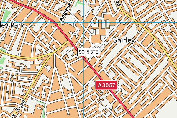 SO15 3TE map - OS VectorMap District (Ordnance Survey)