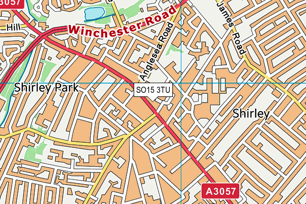 SO15 3TU map - OS VectorMap District (Ordnance Survey)