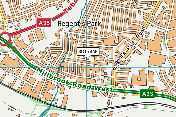 SO15 4AF map - OS VectorMap District (Ordnance Survey)