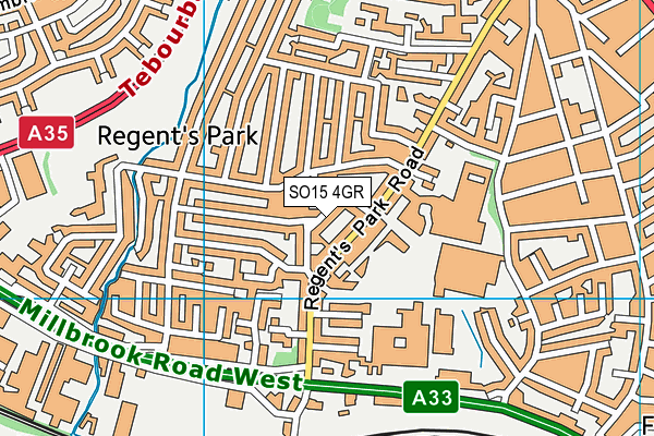 SO15 4GR map - OS VectorMap District (Ordnance Survey)