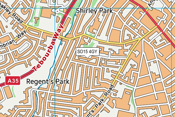 SO15 4GY map - OS VectorMap District (Ordnance Survey)