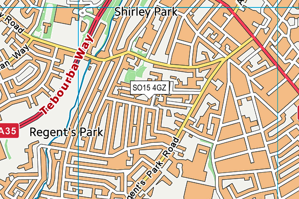 SO15 4GZ map - OS VectorMap District (Ordnance Survey)