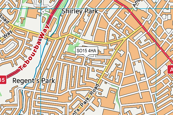 SO15 4HA map - OS VectorMap District (Ordnance Survey)