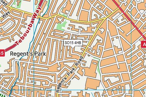 SO15 4HB map - OS VectorMap District (Ordnance Survey)