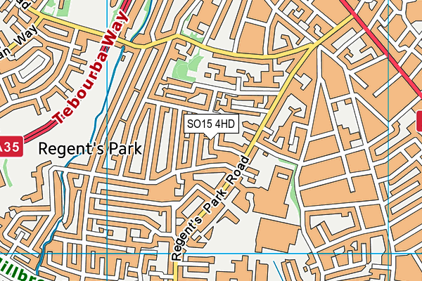 SO15 4HD map - OS VectorMap District (Ordnance Survey)