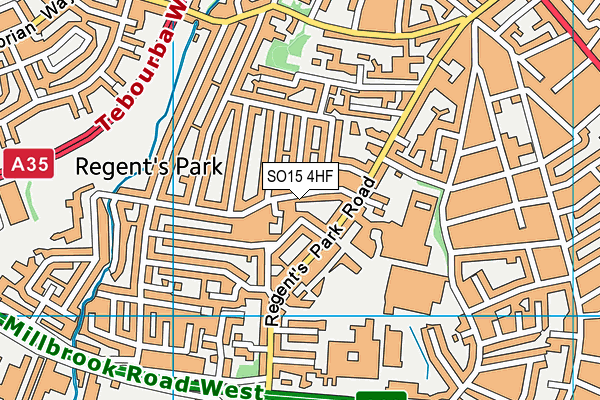 SO15 4HF map - OS VectorMap District (Ordnance Survey)