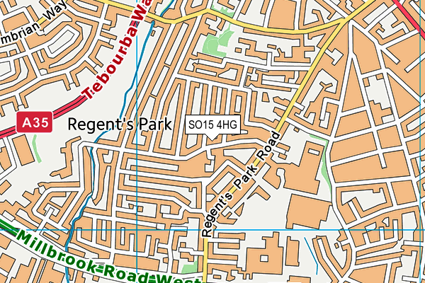 SO15 4HG map - OS VectorMap District (Ordnance Survey)