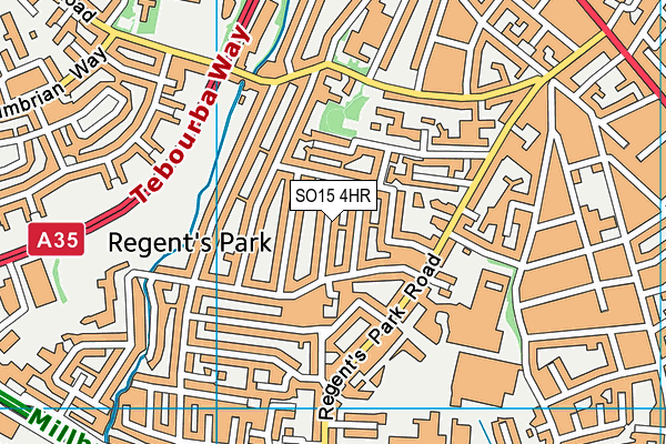 SO15 4HR map - OS VectorMap District (Ordnance Survey)