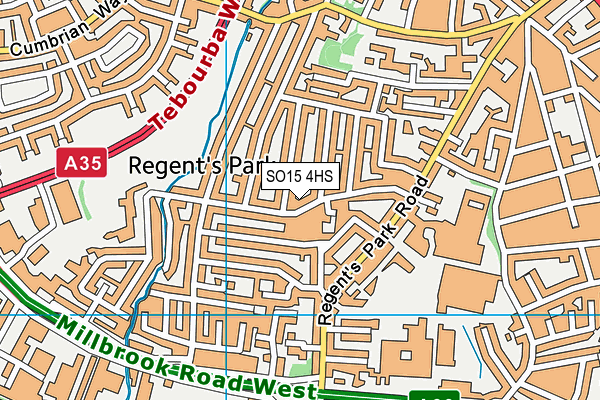 SO15 4HS map - OS VectorMap District (Ordnance Survey)