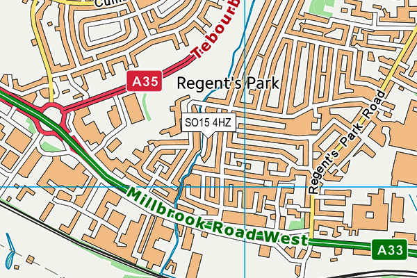 SO15 4HZ map - OS VectorMap District (Ordnance Survey)