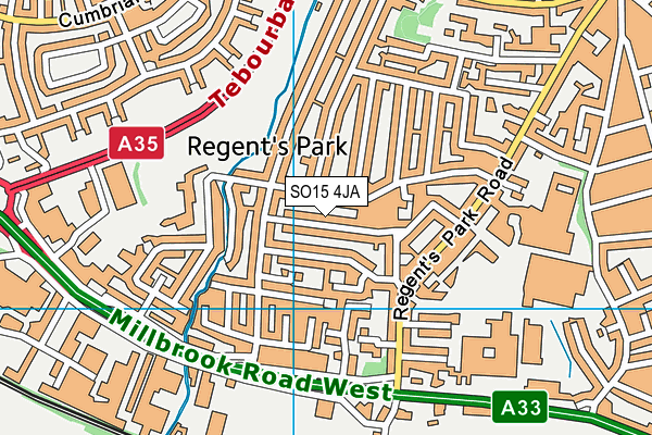 SO15 4JA map - OS VectorMap District (Ordnance Survey)