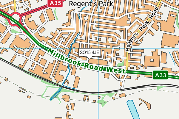 SO15 4JE map - OS VectorMap District (Ordnance Survey)