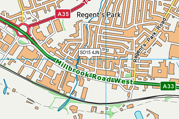 SO15 4JN map - OS VectorMap District (Ordnance Survey)