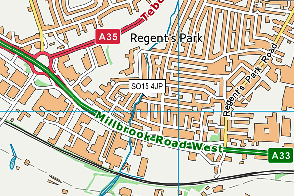 SO15 4JP map - OS VectorMap District (Ordnance Survey)