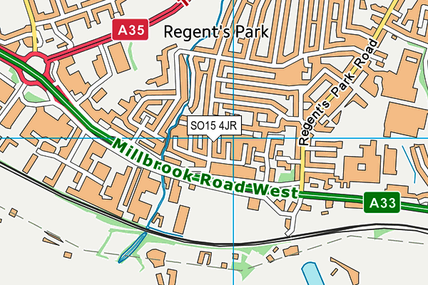 SO15 4JR map - OS VectorMap District (Ordnance Survey)