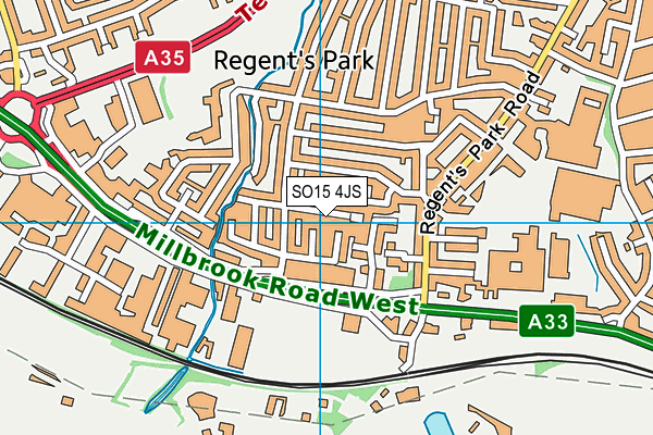 SO15 4JS map - OS VectorMap District (Ordnance Survey)