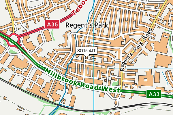 SO15 4JT map - OS VectorMap District (Ordnance Survey)