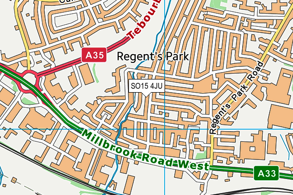 SO15 4JU map - OS VectorMap District (Ordnance Survey)