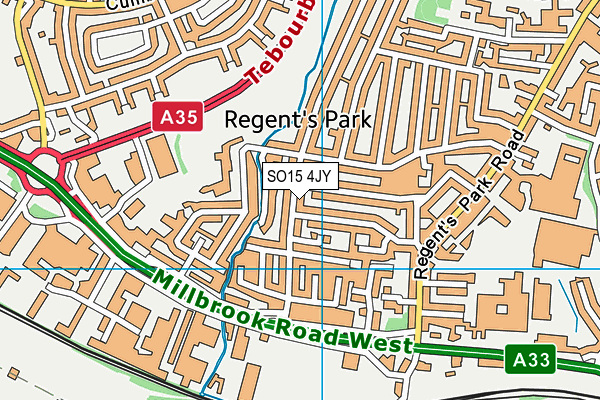 SO15 4JY map - OS VectorMap District (Ordnance Survey)