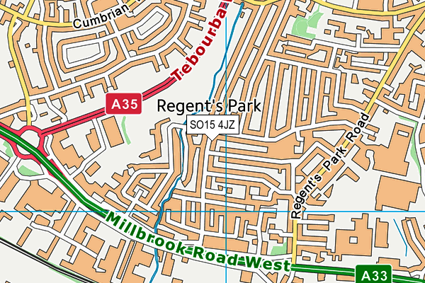 SO15 4JZ map - OS VectorMap District (Ordnance Survey)