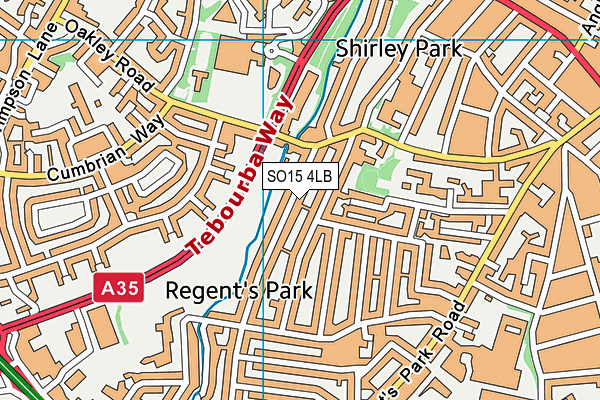 SO15 4LB map - OS VectorMap District (Ordnance Survey)