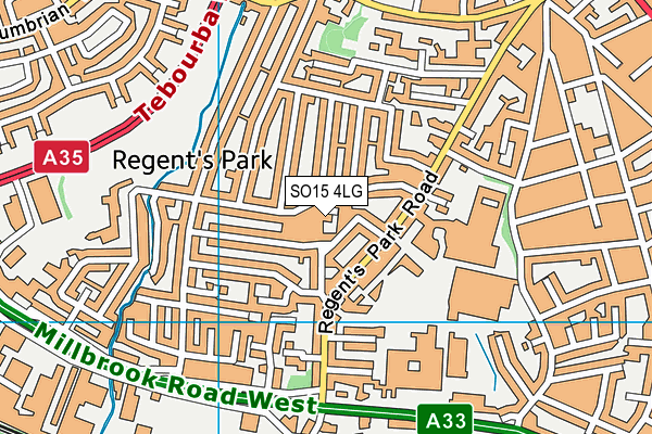 SO15 4LG map - OS VectorMap District (Ordnance Survey)