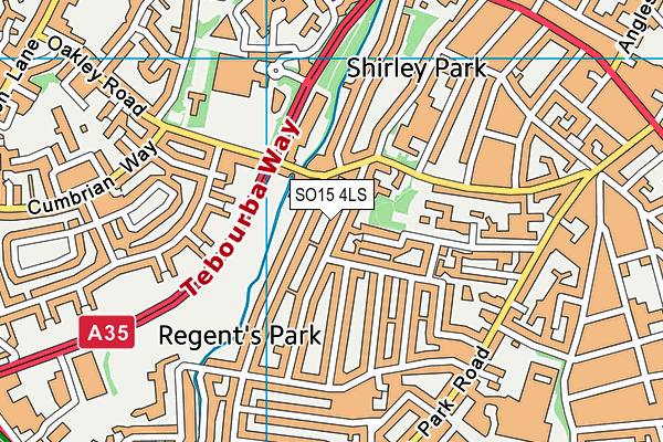 SO15 4LS map - OS VectorMap District (Ordnance Survey)