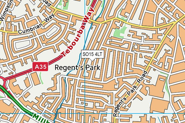 SO15 4LT map - OS VectorMap District (Ordnance Survey)