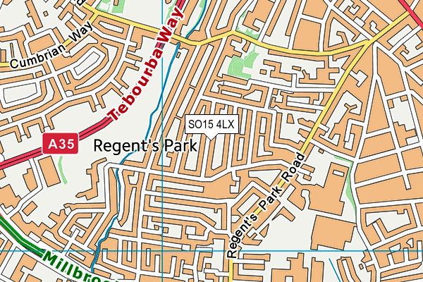 SO15 4LX map - OS VectorMap District (Ordnance Survey)