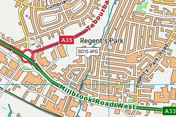 SO15 4PG map - OS VectorMap District (Ordnance Survey)