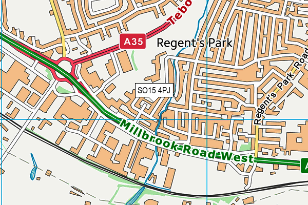 SO15 4PJ map - OS VectorMap District (Ordnance Survey)