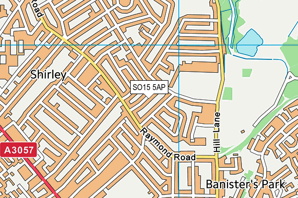 SO15 5AP map - OS VectorMap District (Ordnance Survey)