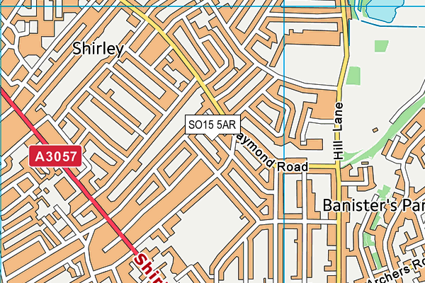 SO15 5AR map - OS VectorMap District (Ordnance Survey)