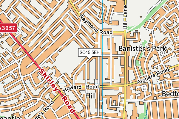 SO15 5EH map - OS VectorMap District (Ordnance Survey)