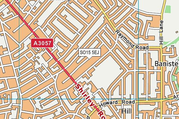 SO15 5EJ map - OS VectorMap District (Ordnance Survey)