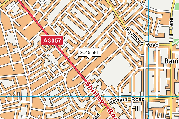 SO15 5EL map - OS VectorMap District (Ordnance Survey)