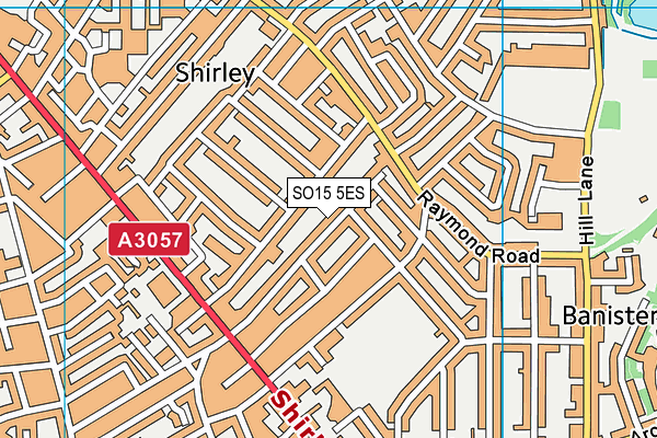 SO15 5ES map - OS VectorMap District (Ordnance Survey)